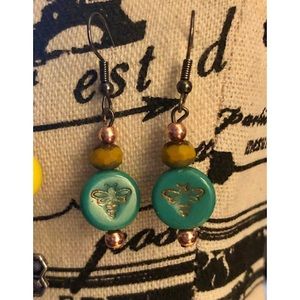 Bee Engraved Earrings